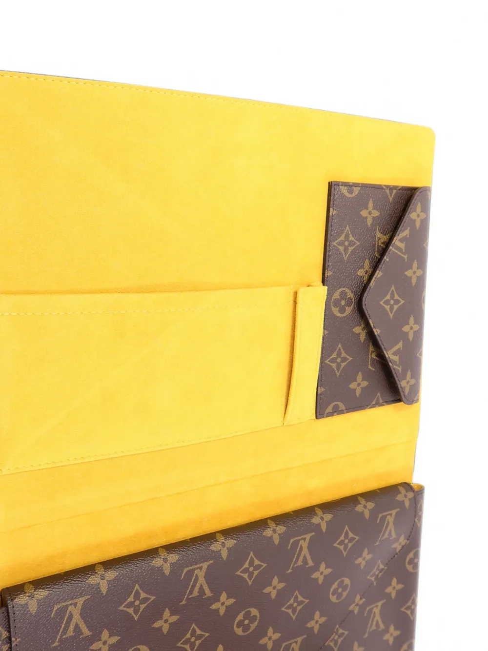 Pre-owned Louis Vuitton Monogram Document Case In 褐色