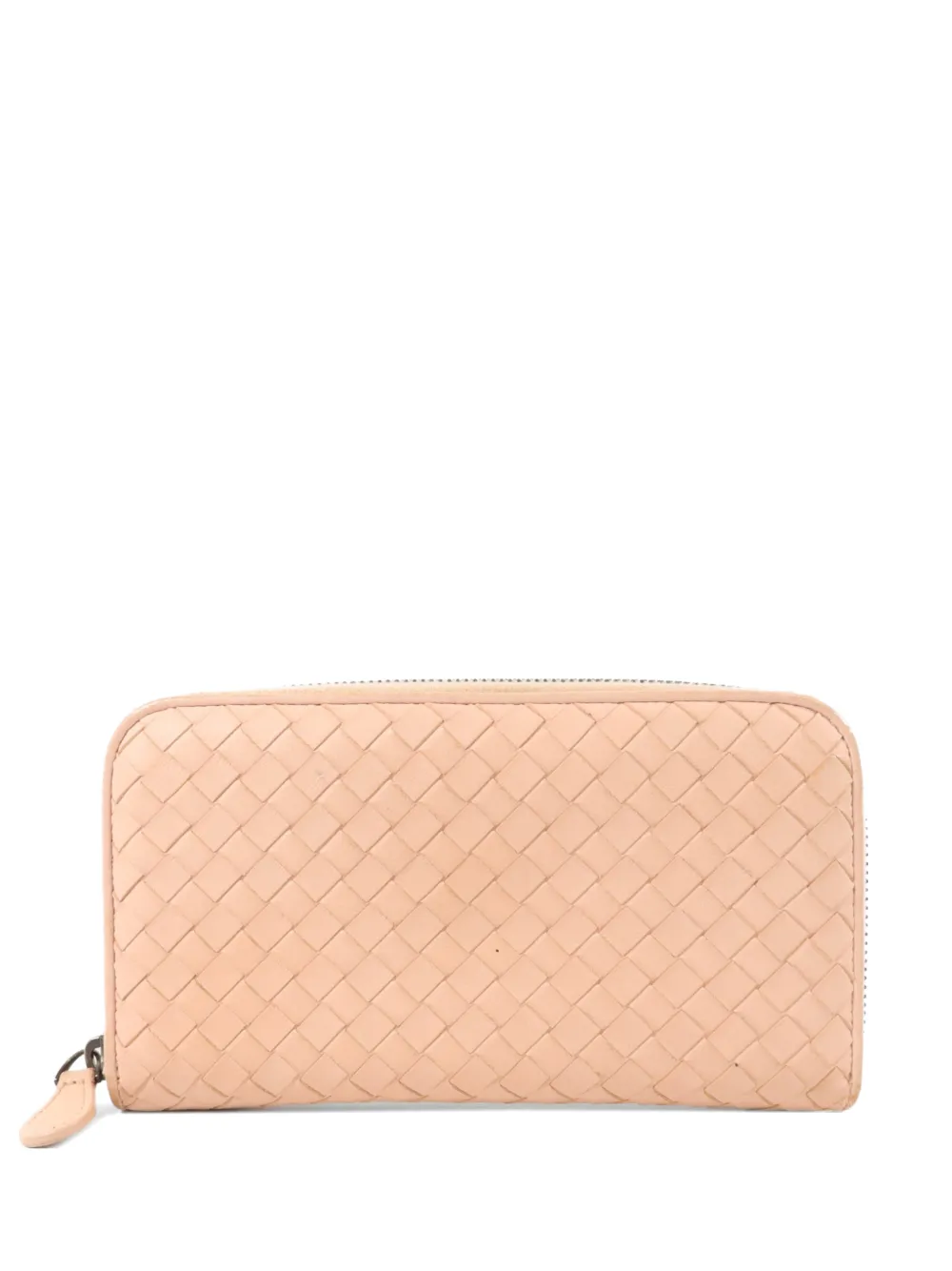 Bottega Veneta Pre-Owned portefeuille zippé en cuir Intrecciato - Tons neutres