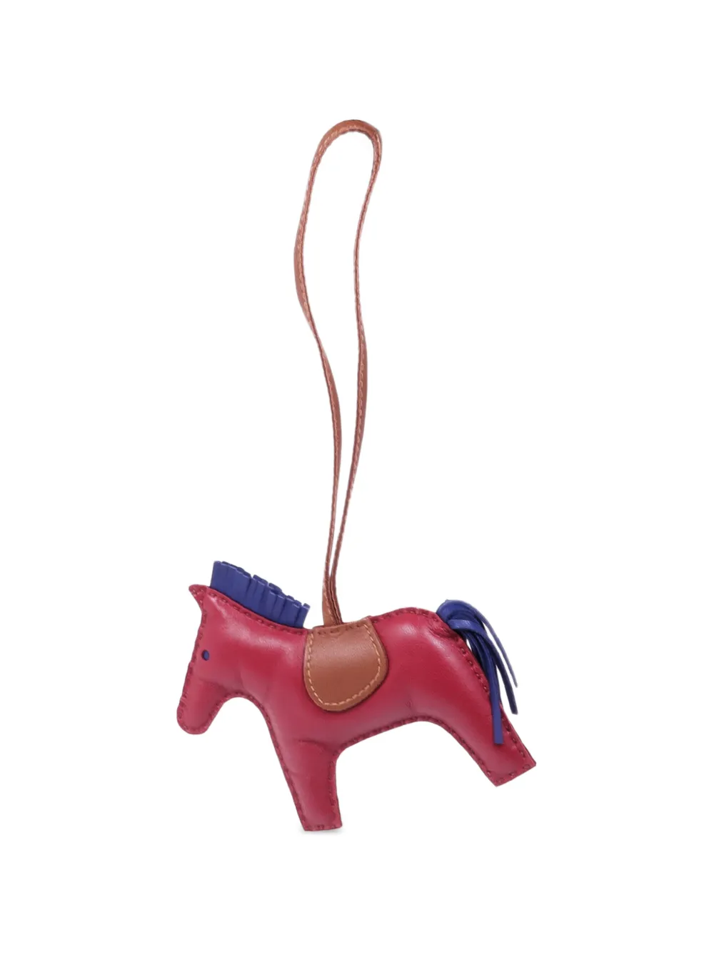 Hermès Pre-Owned MM Rodeo leather bag charm - Rosso