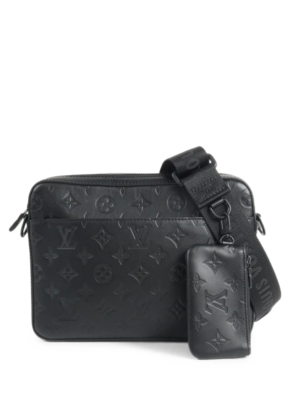 Louis Vuitton Pre-Owned Trio Messenger Monogram Shadow messenger bag - Nero