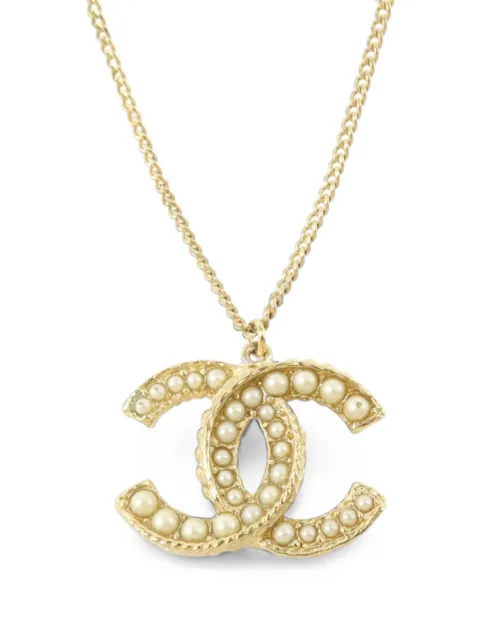 CHANEL Pre-Owned CC faux-pearl necklace