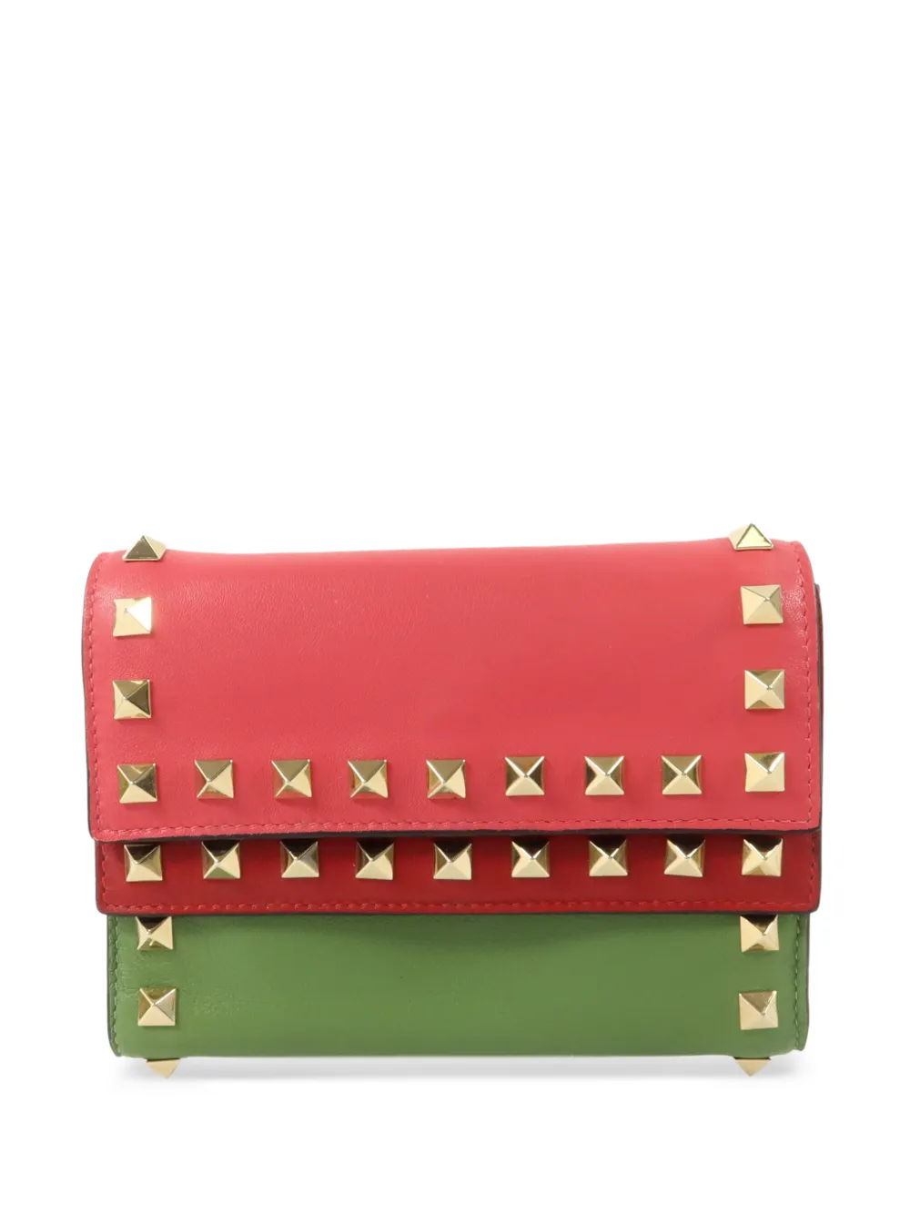 Valentino Garavani Pre-Owned Rockstud trifold wallet - Verde