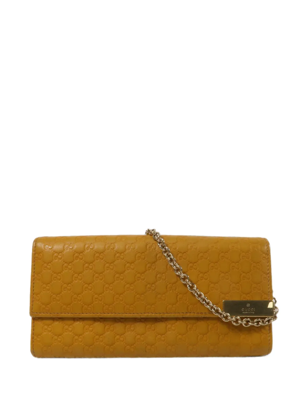 Gucci Pre-Owned Microguccissima chain shoulder bag - Giallo