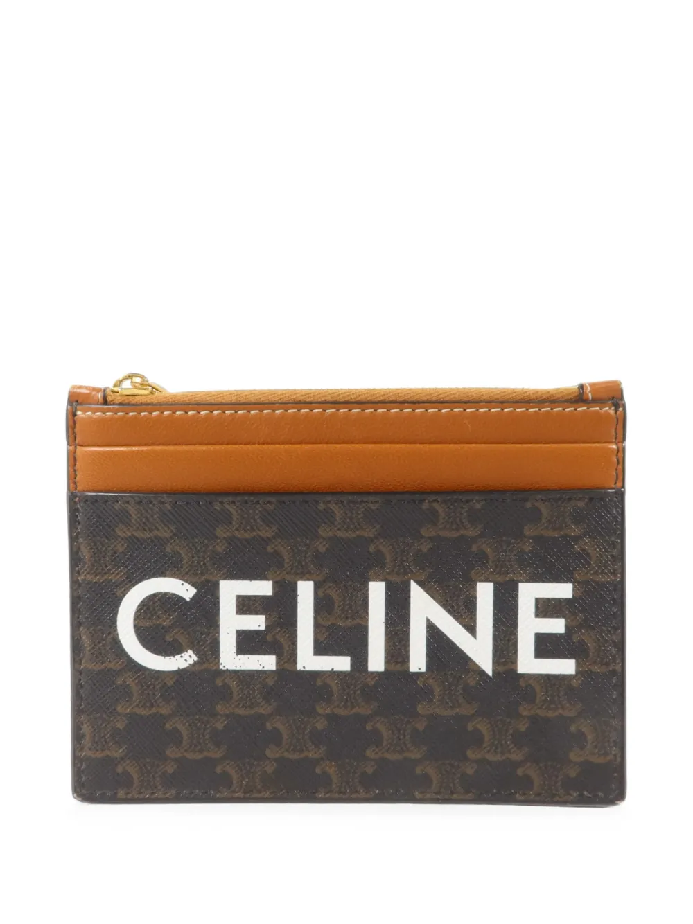 Celine Pre-Owned Triomphe Canvas card holder - Marrone