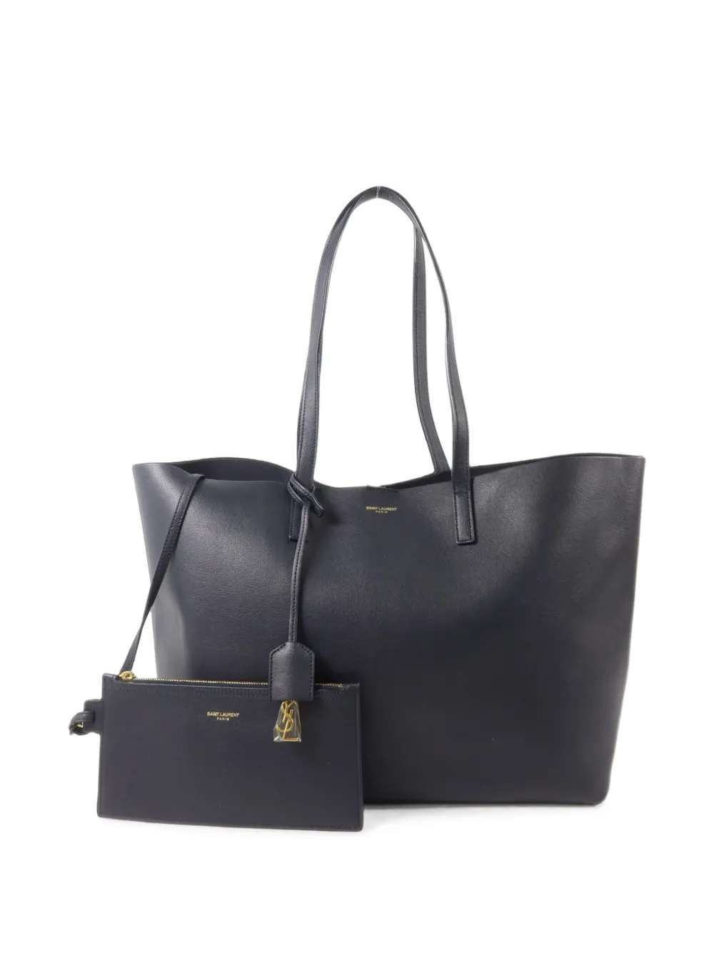 Saint Laurent Pre-Owned Leather Tote Bag | ブルー | FARFETCH JP