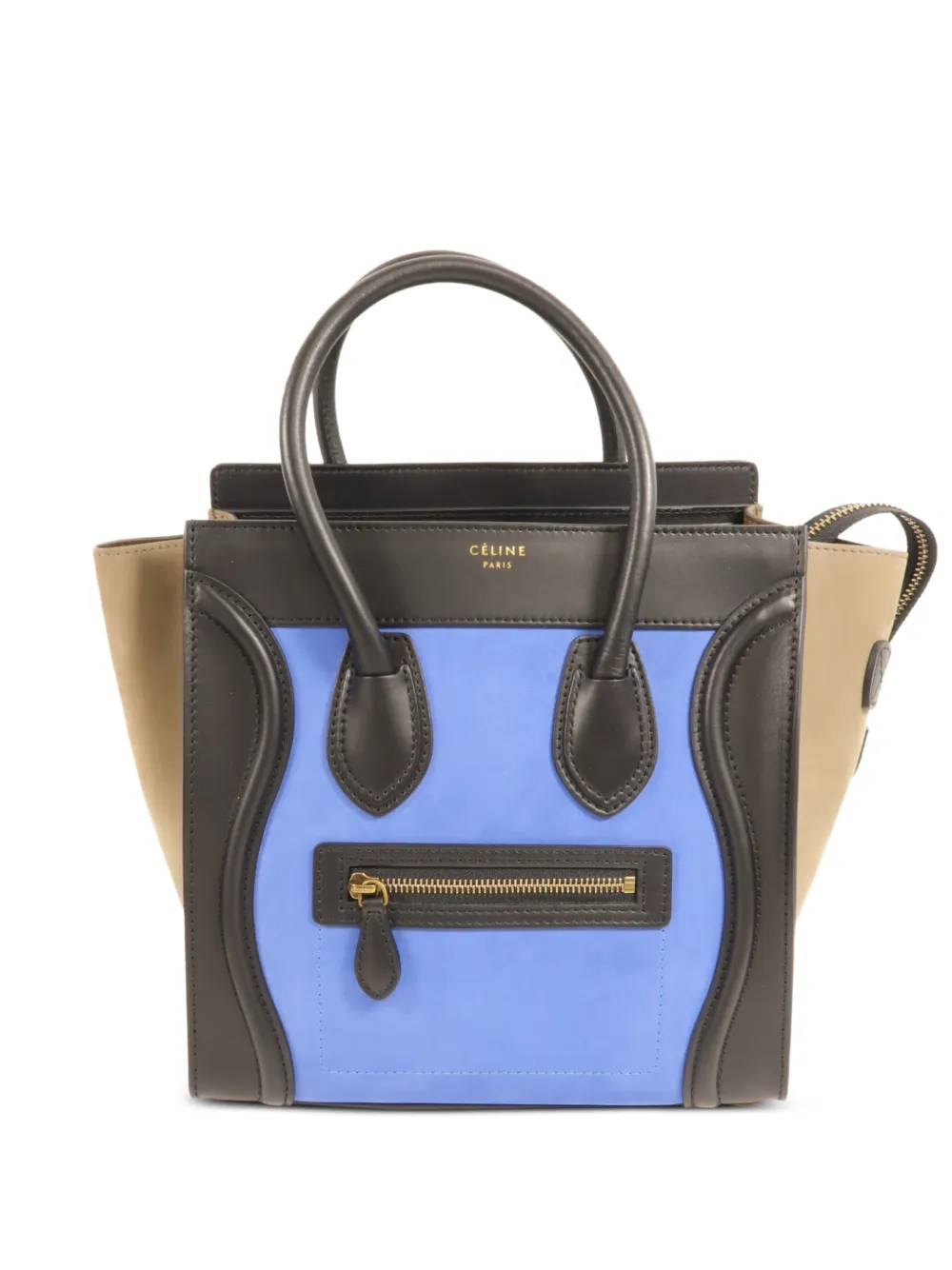 Celine Pre-Owned micro Luggage leather tote bag - Nero