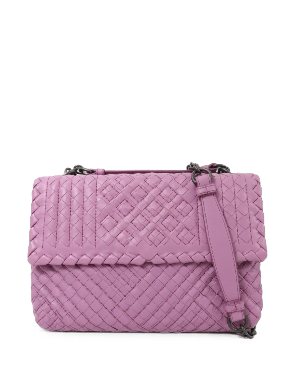 Bottega Veneta Pre-Owned Intrecciato chain shoulder bag - Viola