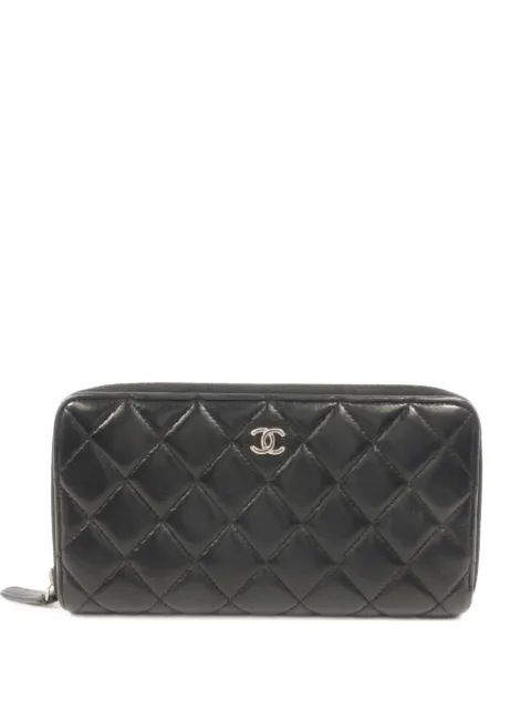 CHANEL Pre-Owned CC diamond-quilted long wallet