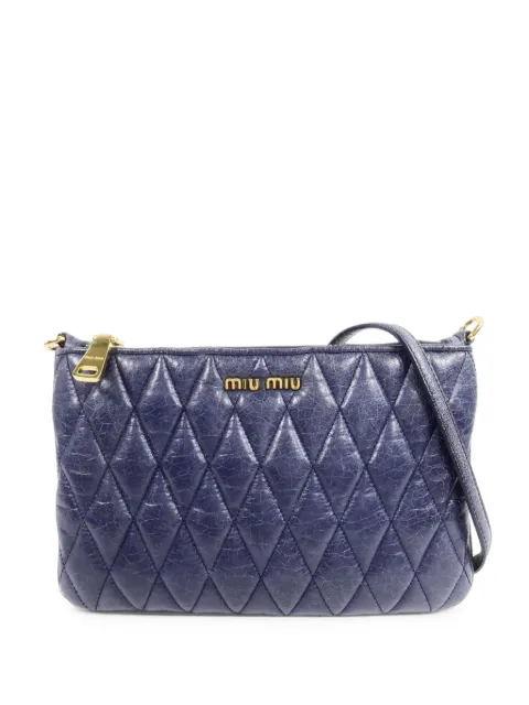 Miu Miu Pre-Owned quilted leather shoulder bag