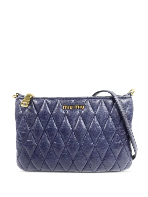 Miu Miu Pre-Owned quilted leather shoulder bag