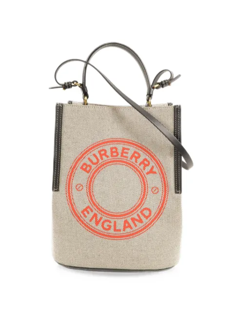Burberry Pre-Owned small Peggy logo-print bucket bag