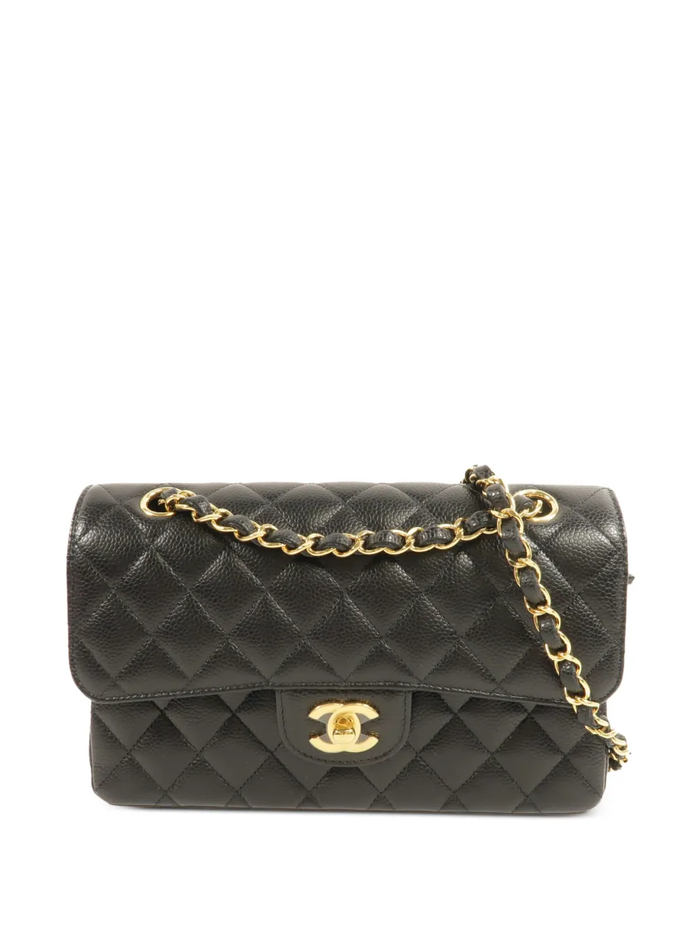 CHANEL Pre-Owned Classic 23 quilted CC turn-lock calfskin shoulder bag - Nero