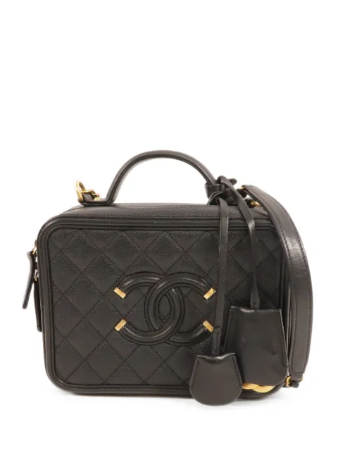 CHANEL Pre-Owned Filigree CC vanity case tote bag
