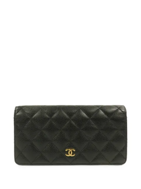 CHANEL Pre-Owned matelassé CC flap wallet