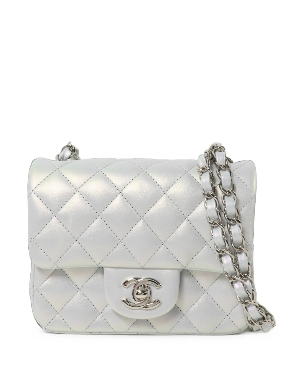 CHANEL Pre-Owned mini Classic quilted CC turn-lock shoulder bag - Blu