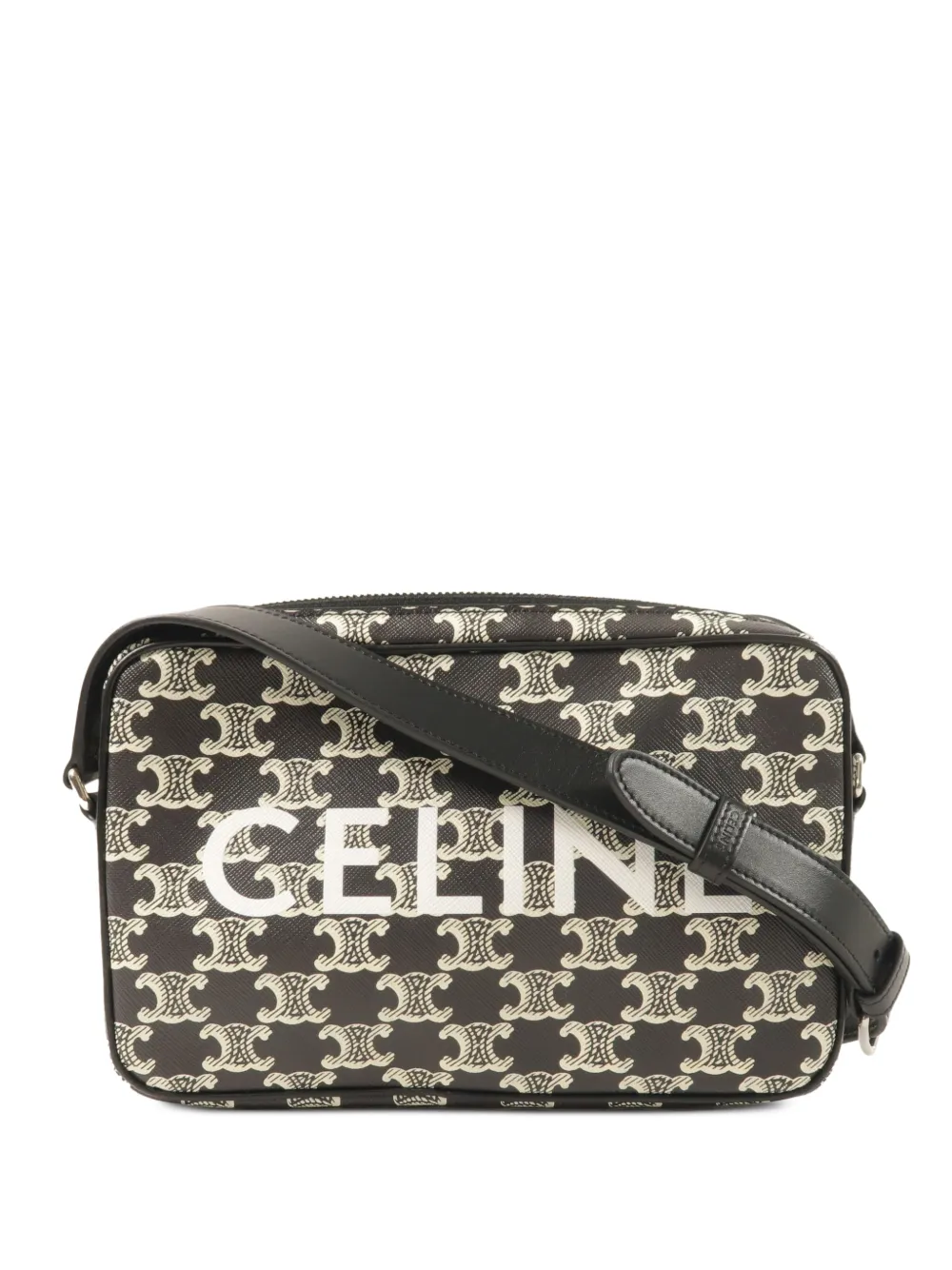 Celine Pre-Owned Triomphe logo-print camera bag - Nero