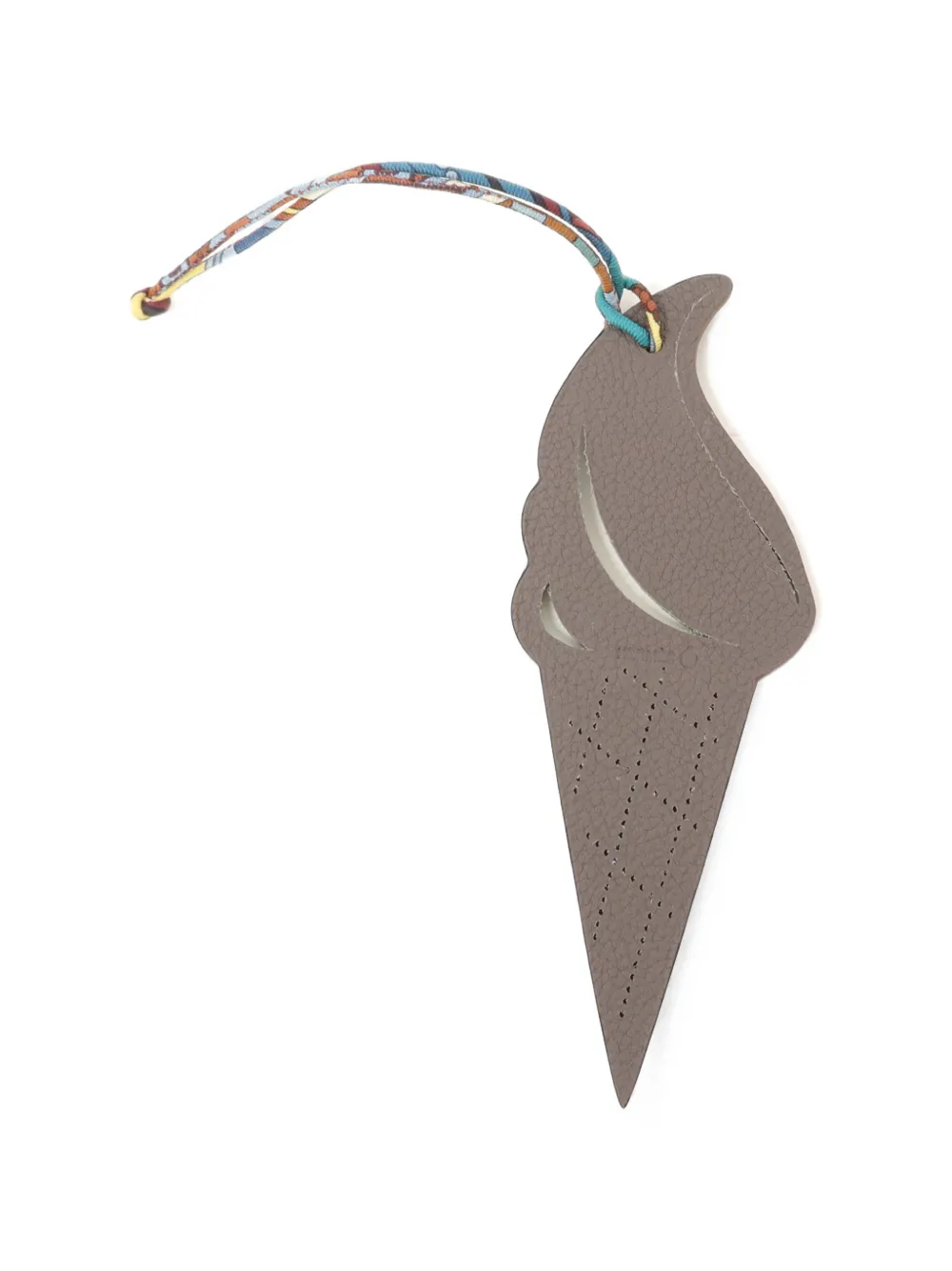 Hermès Pre-Owned Petit H Ice Cream Cone leather charm - Verde