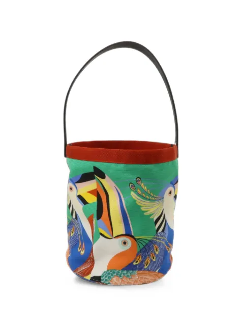 Hermès Pre-Owned small So toucan-print canvas bucket bag