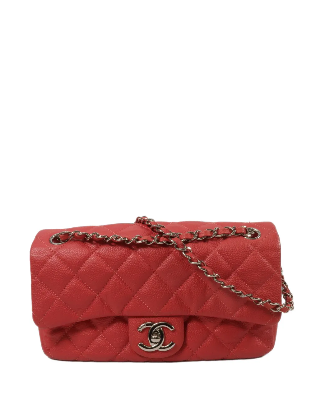 CHANEL Pre-Owned quilted CC turn-lock shoulder bag - Rosso