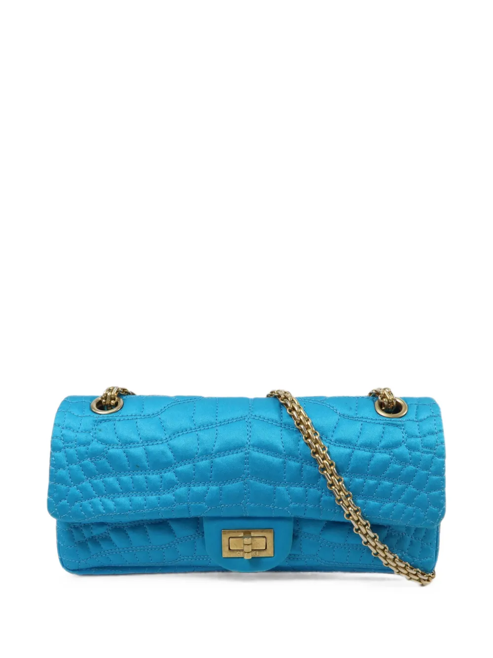 CHANEL Pre-Owned 2.55 East West chain shoulder bag - Blu