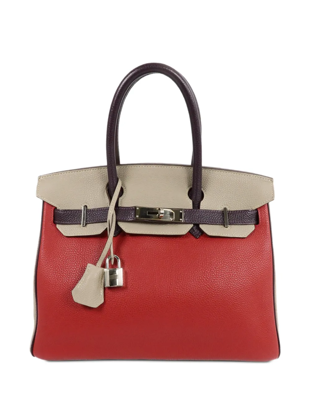 Hermès Pre-Owned 2010 30 Birkin Togo leather tote bag - Rosso