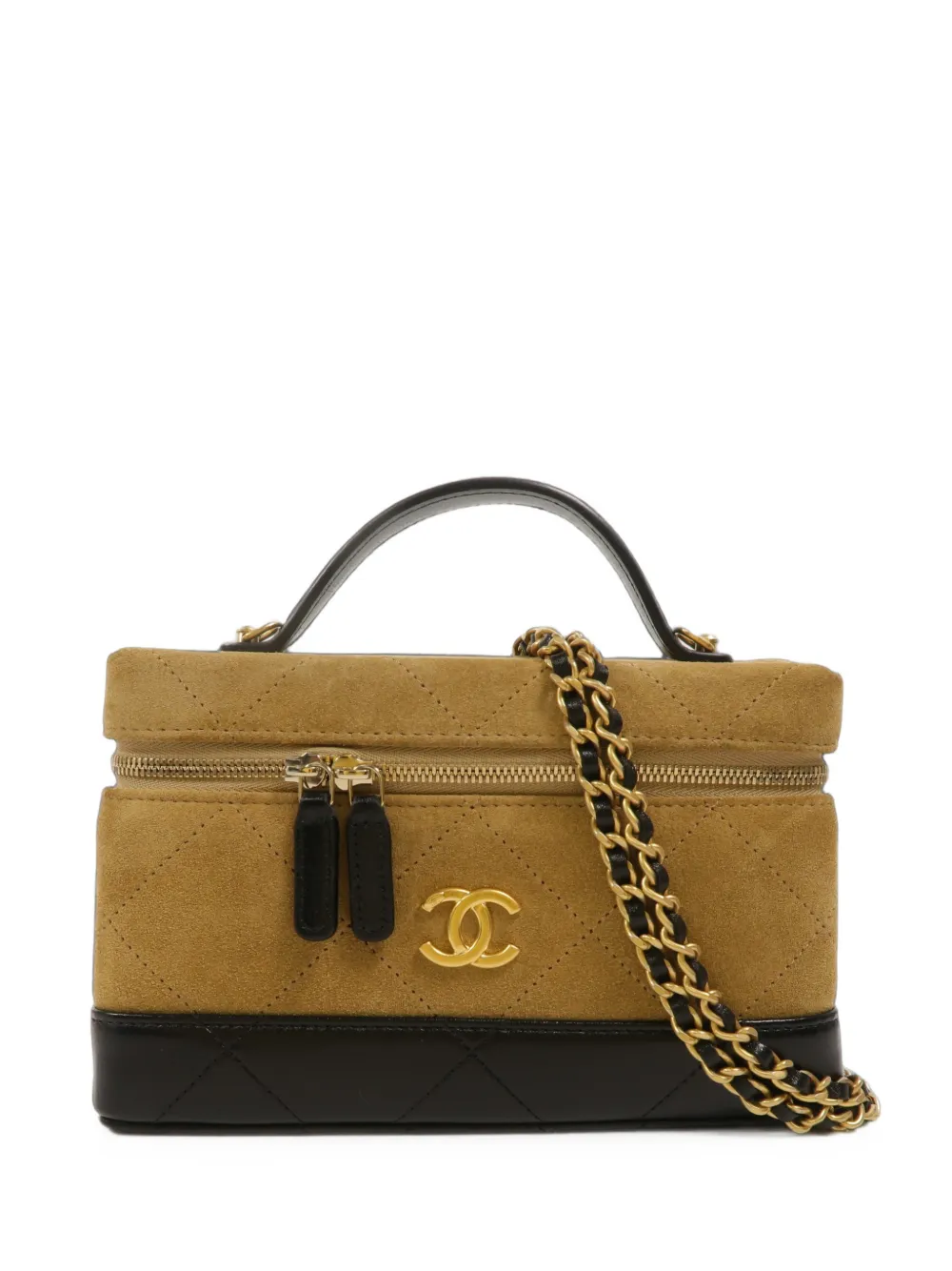 CHANEL Pre-Owned quilted CC make up bag - Toni neutri