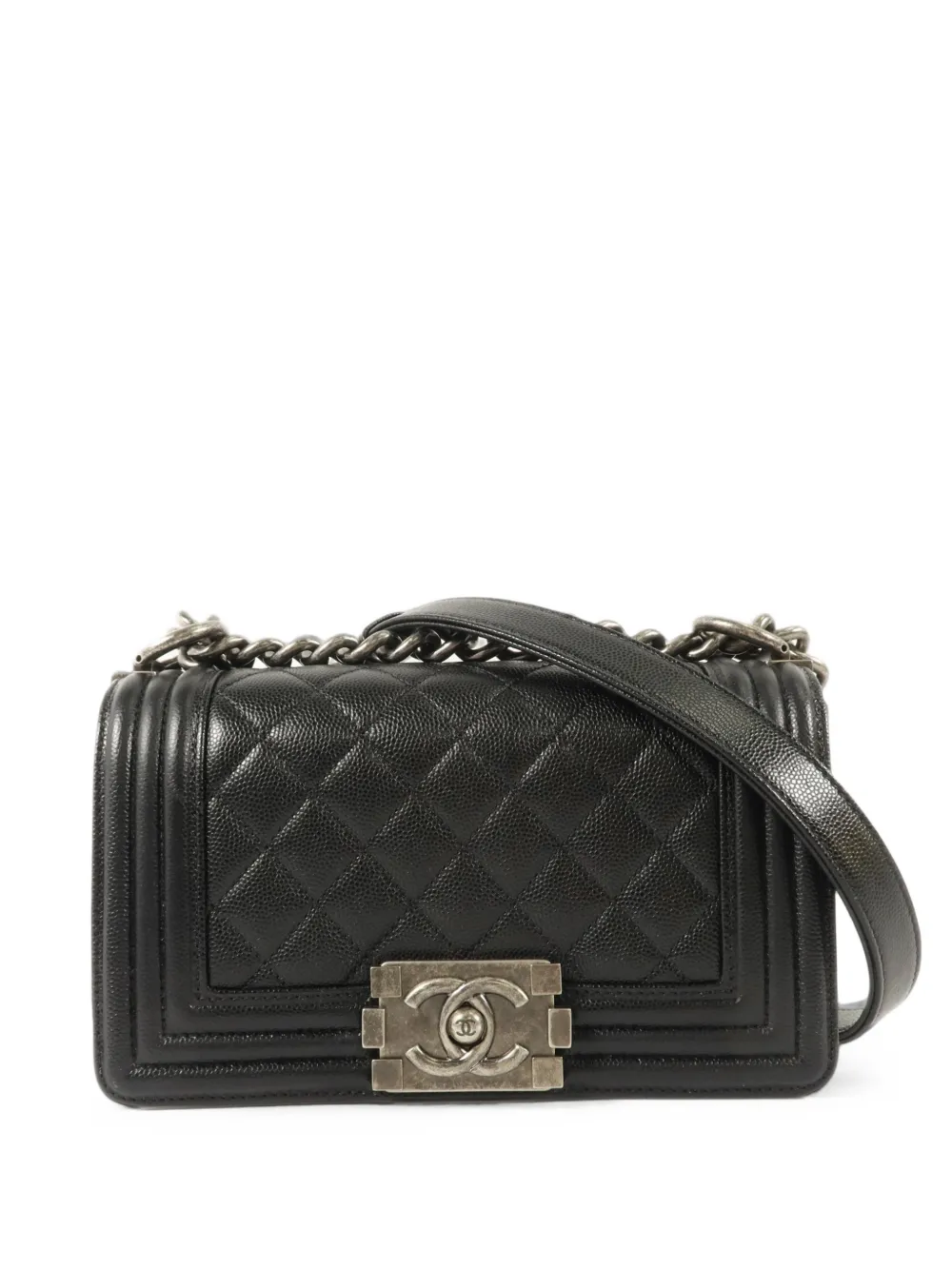 CHANEL Pre-Owned 20 Boy diamond-quilted shoulder bag - Nero