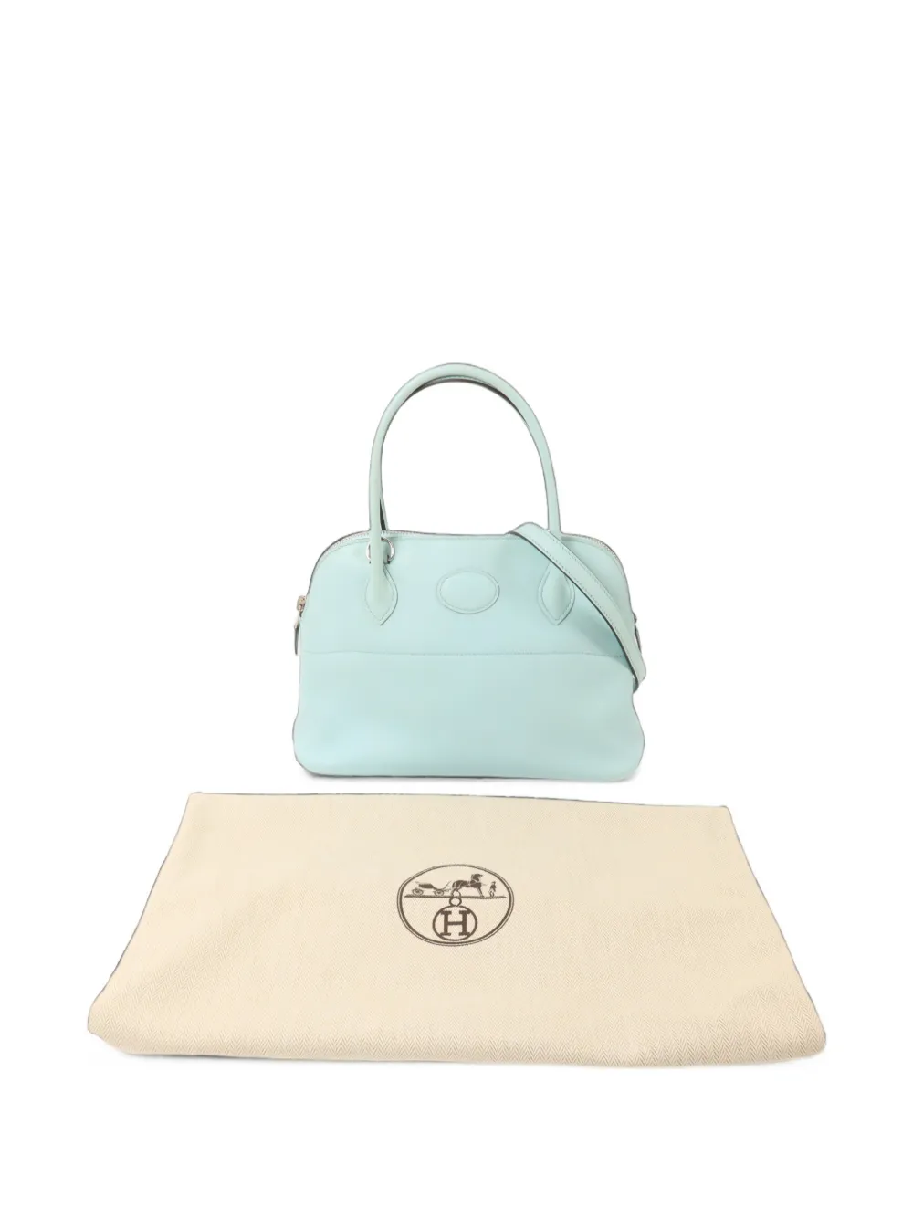 Hermès Pre-Owned 2017 27 Bolide leather tote bag - Blu