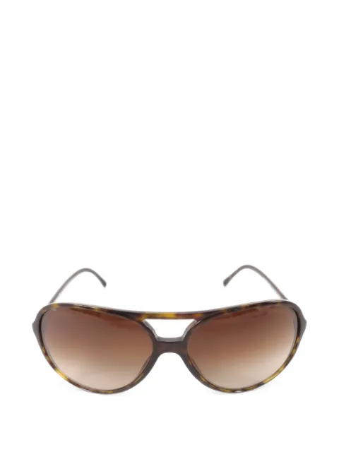 CHANEL Pre-Owned CC-logo pilot-frame sunglasses