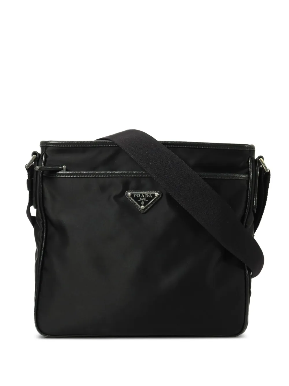 Prada Pre-Owned logo-plaque shoulder bag - Nero