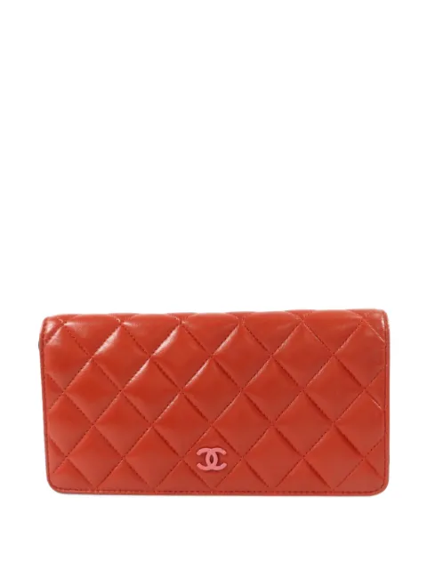 CHANEL Pre-Owned CC diamond-quilted wallet