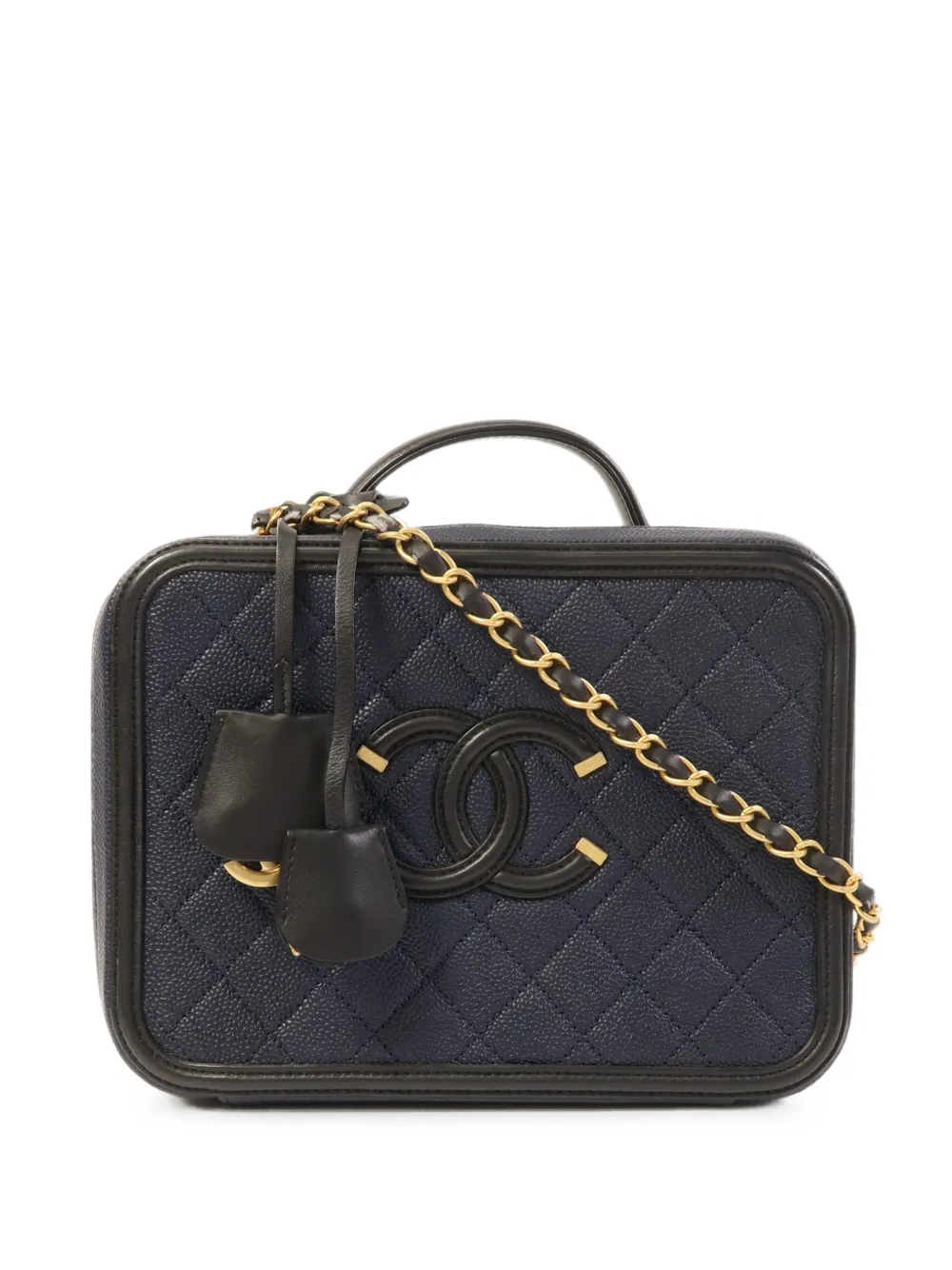 CHANEL Pre-Owned Filigree Vanity Case shoulder bag - Blu
