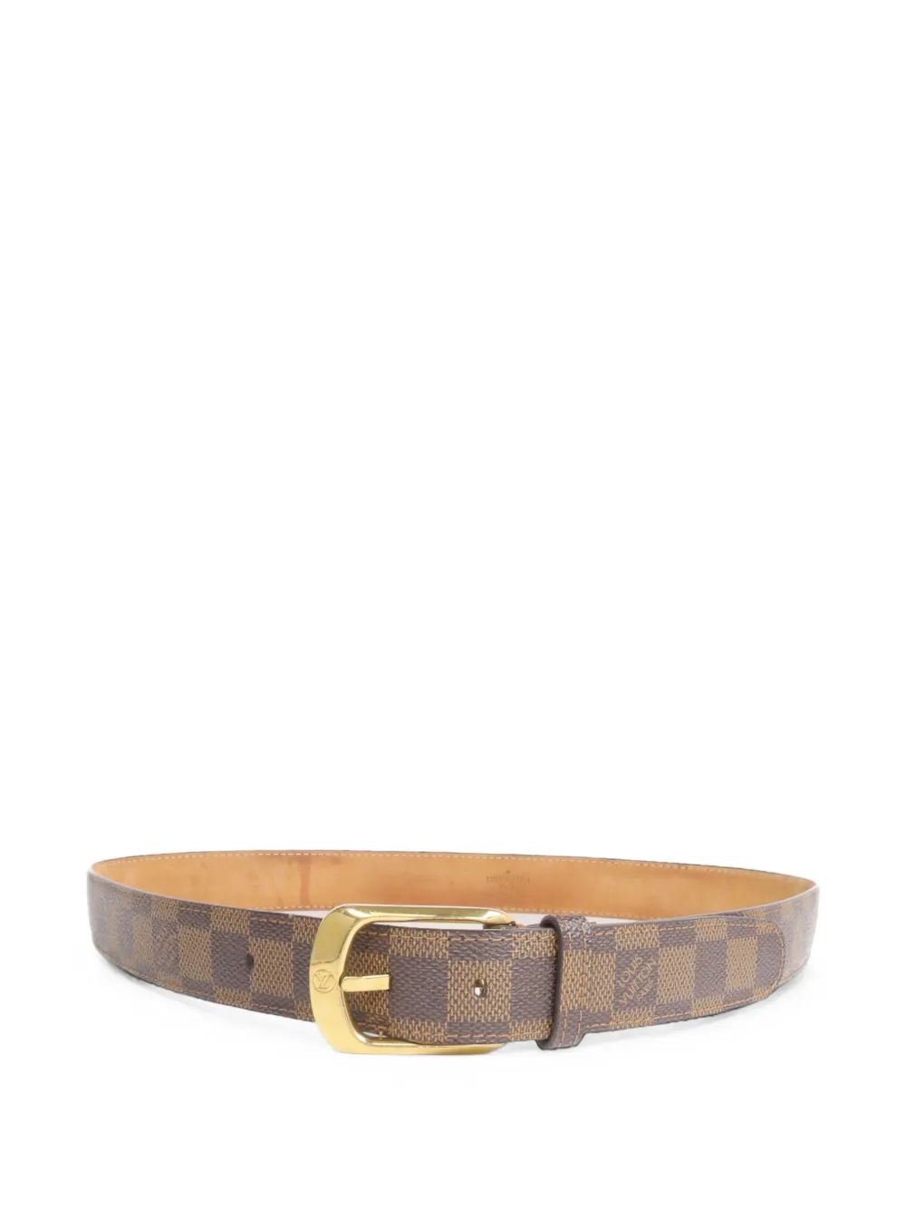 Pre-owned Louis Vuitton Damier Ellipse Belt In Brown