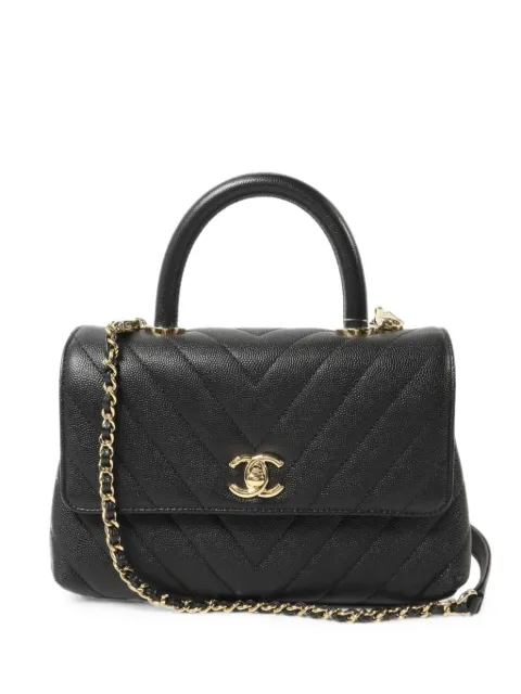 CHANEL Pre-Owned Coco Handle chevron-quilted shoulder bag