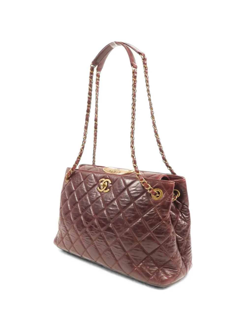 CHANEL Pre-Owned Portobello schoudertas met draaislot Rood