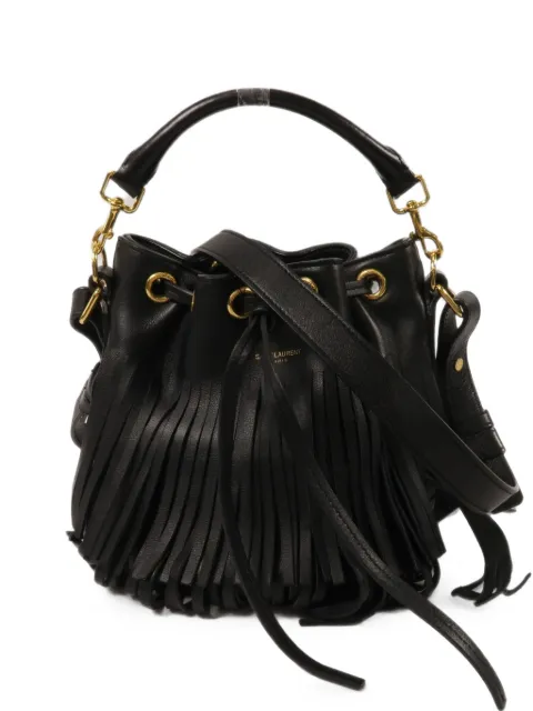 Saint Laurent Pre-Owned Emmandle fringed bucket bag