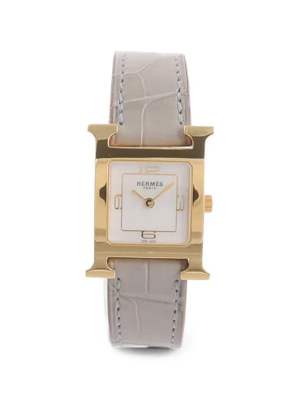 Hermès Pre-owned Leather-starp 30mm Watch in White