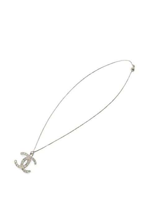 CHANEL Pre-Owned collar CC con strass