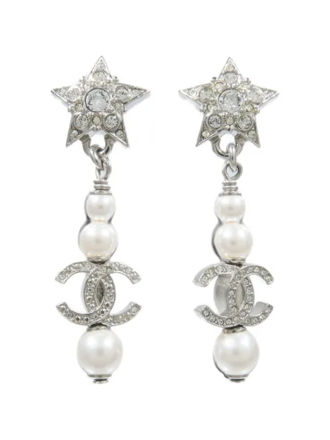CHANEL Pre-Owned CC star earrings