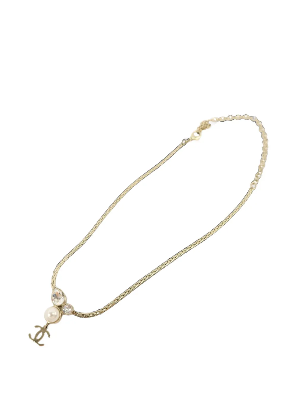 CHANEL Pre-Owned CC-pendant necklace - Oro