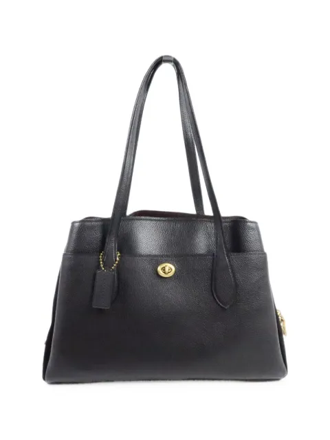 Coach Vintage turn-lock leather shoulder bag