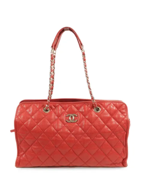 CHANEL Pre-Owned CC logo-plaque quilted shoulder bag