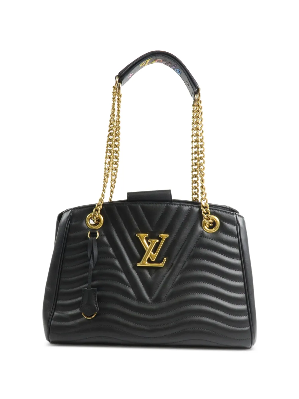 Louis Vuitton Pre-Owned New Wave chain shoulder bag - Nero