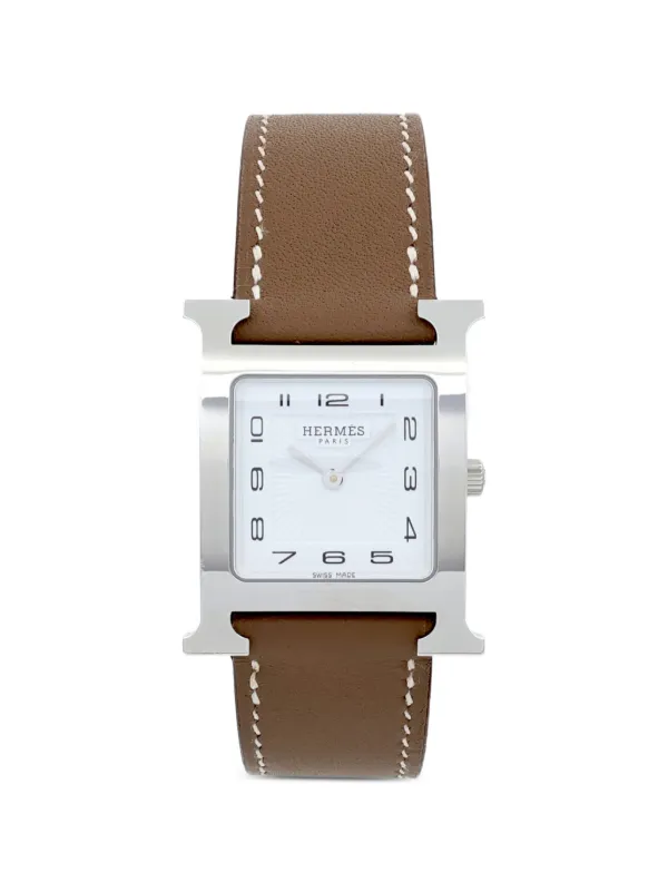 Hermès Pre-owned Heure H 35mm Watch in White
