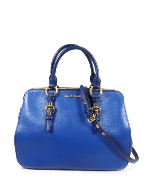 Miu Miu Pre-Owned bolso de hombro de piel de becerro con hebilla