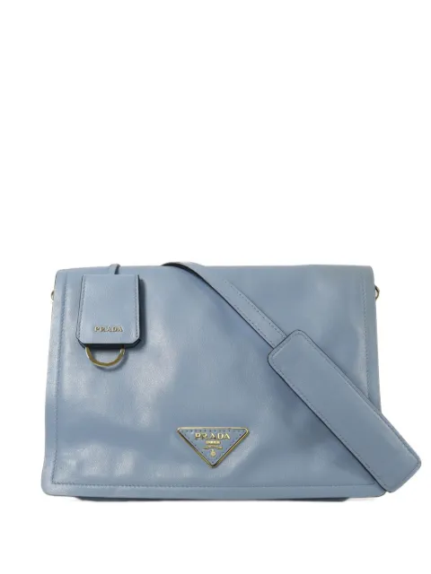 Prada Pre-Owned Triangle logo leather shoulder bag