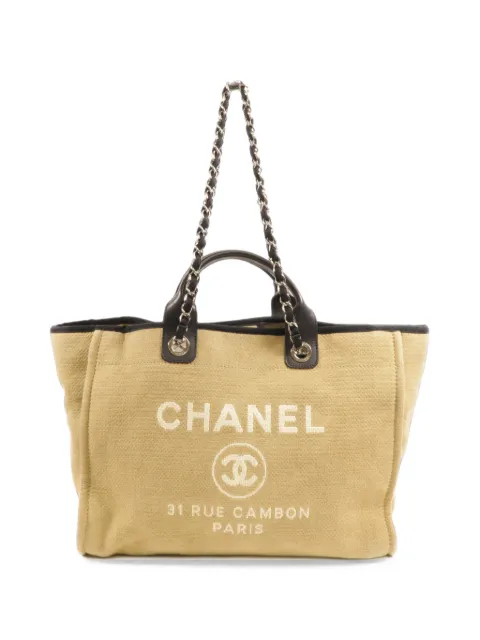 CHANEL Pre-Owned Deauville CC canvas tote bag