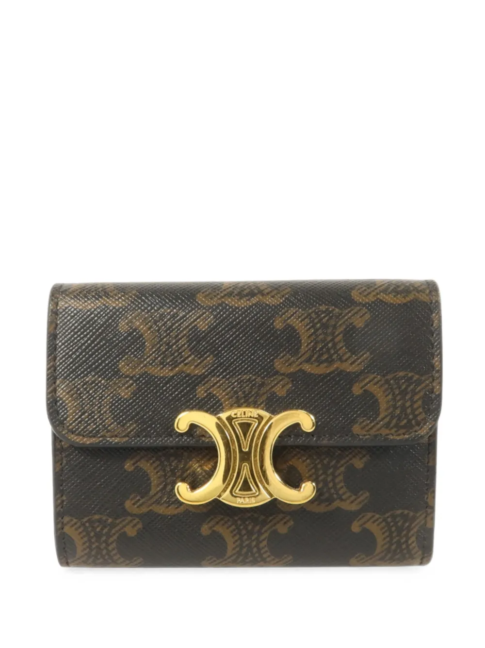 Celine Pre-Owned Triomphe canvas wallet - Marrone