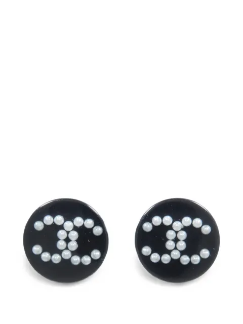 CHANEL Pre-Owned CC faux-pearl earrings