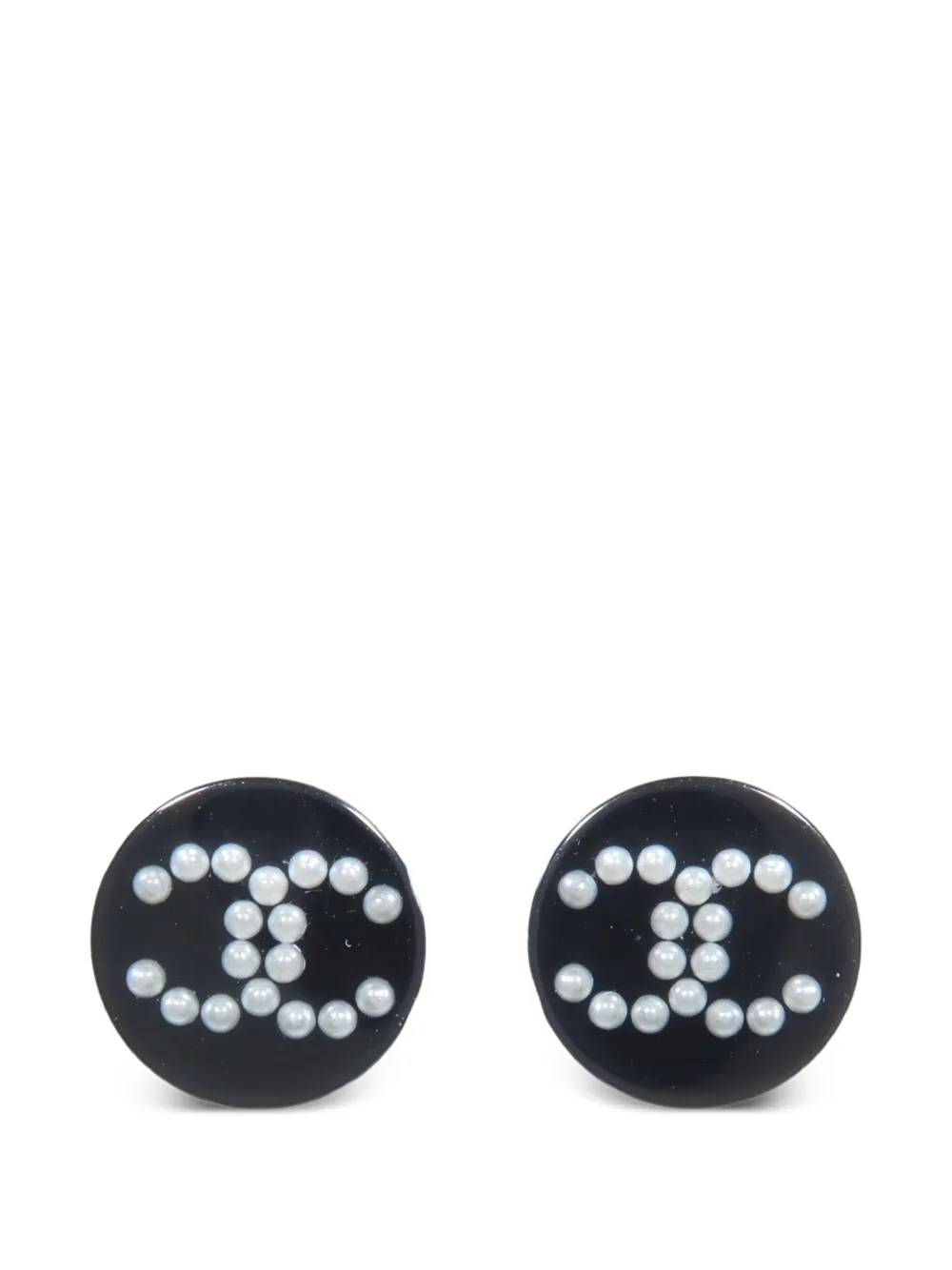 CHANEL Pre-Owned CC faux-pearl earrings - Nero